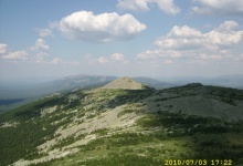 Пятый Шелом, панорама хребта Зигальга